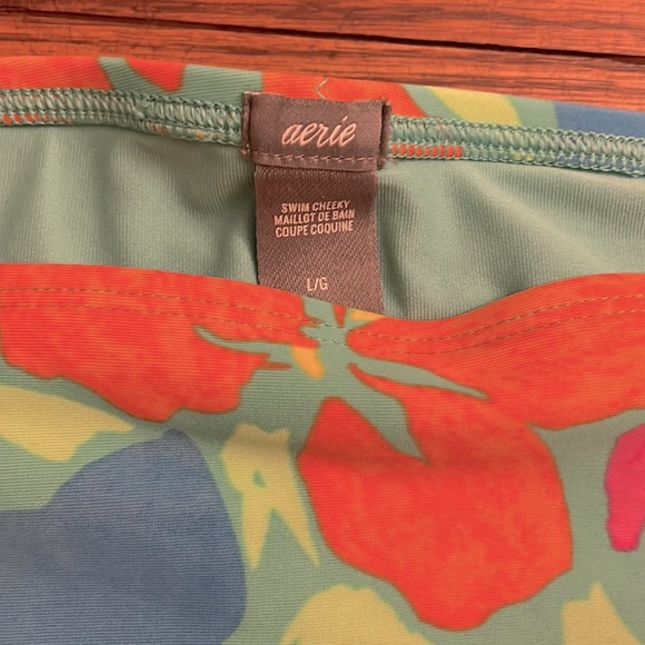 AERIE BIKINI SWIMSUIT SET. Ruffle BLAKELY BRA sz 36C / CHEEKY COUPE BOTTOM sz L - Picture 2 of 10